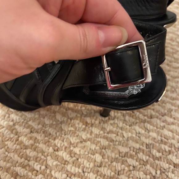 DIOR Black Mesh Sandals Sz.39 - Picture 2 of 7